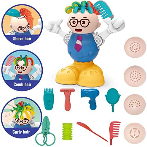 Cuts Stylist Hair Salon Tools Playset, Color Dough Sets