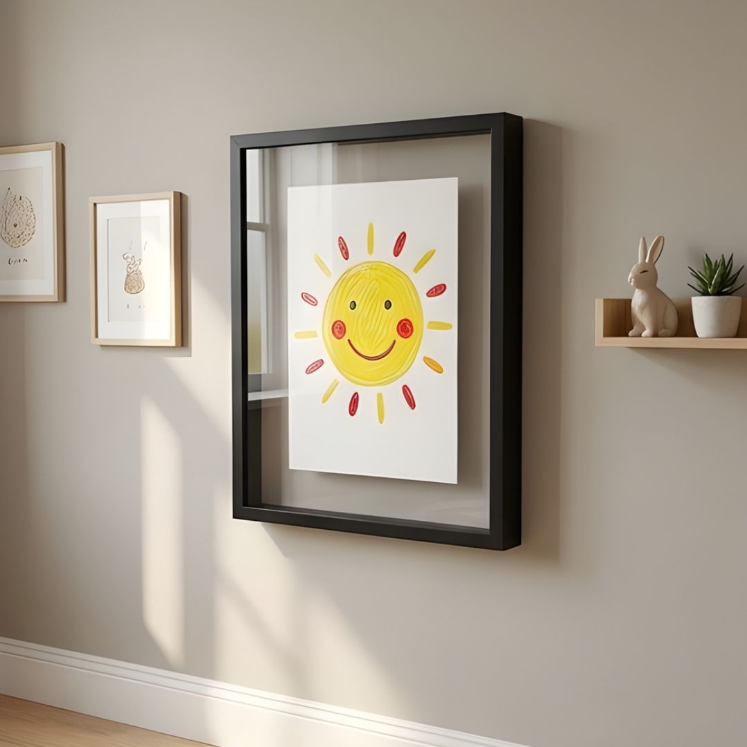 Maviglow™ – Display & Store Kids' Art, Book-Opening Frame, Holds 150+ Pages