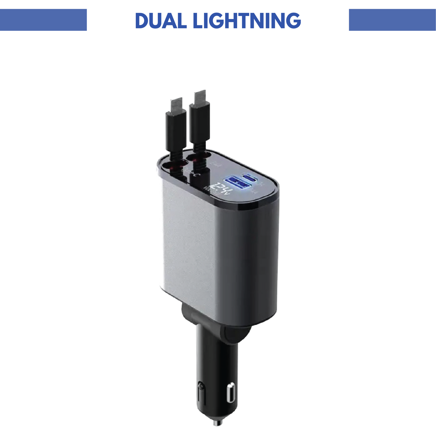 SHOPREXO™ 4 IN 1 CAR CHARGER ADAPTER
