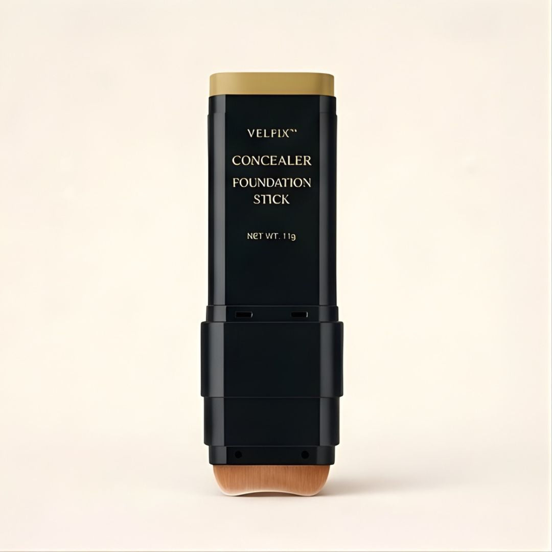 Maviglow™ – Dual-Ended Concealer & Foundation Stick with Built-In Brush