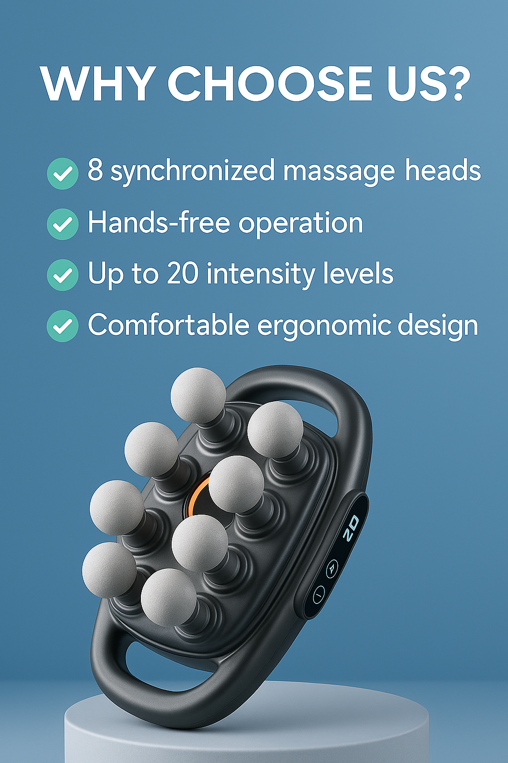 OctoRelief™ 8-Head Massage Gun