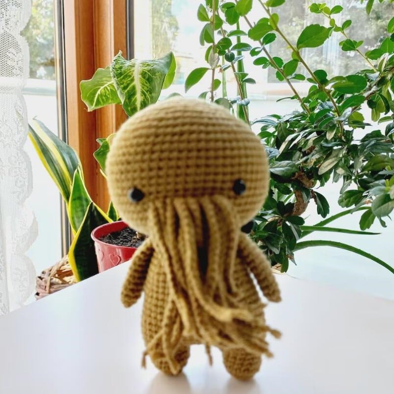 Handmade Crochet Halloween Doll Decoration