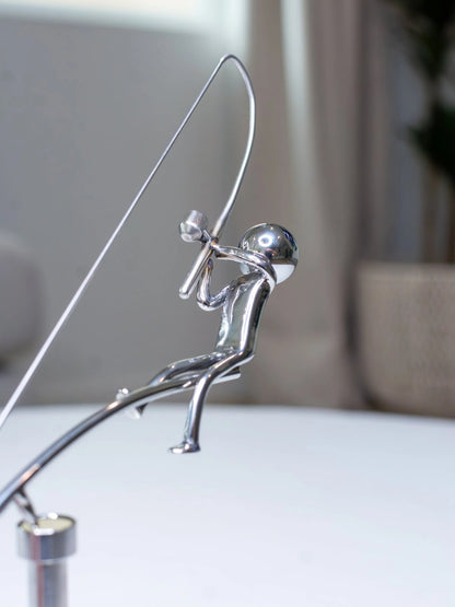 🎣The Fisherman & Biker Balancing Sculpture
