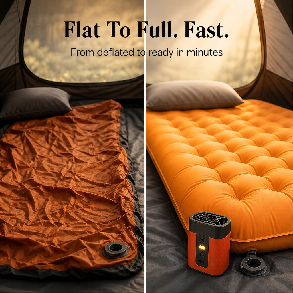 maviglow™ – Cordless USB-Rechargeable Mini Air Pump with LED Light  
