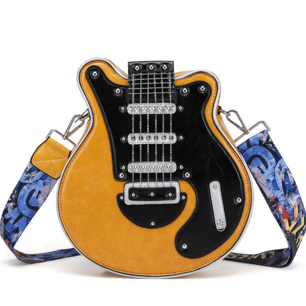 Y2k Style Vintage Guitar Shaped Bag For Girls