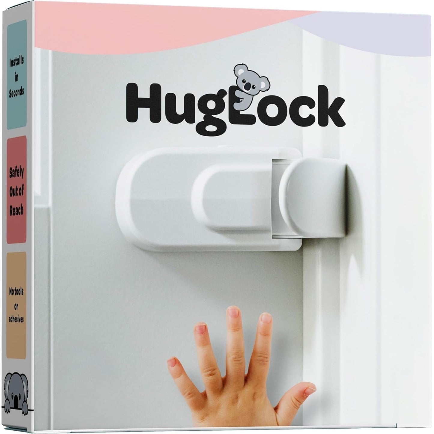 The Snap-On Door Lock Kids Can't Reach or Defeat - No Tools or Adhesives Required