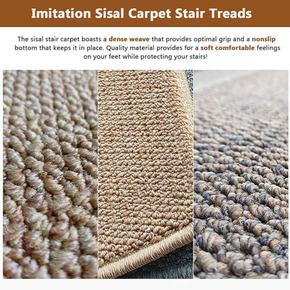 Self Adhesive Imitation Sisal Indoor Stair Runner Rugs Cover Mat