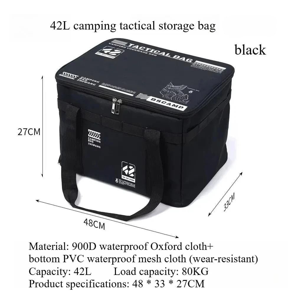 Large Capacity Outdoor Folding Storage Bag Waterproof Portable Camping & Picnic Organizer