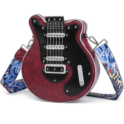 Y2k Style Vintage Guitar Shaped Bag For Girls