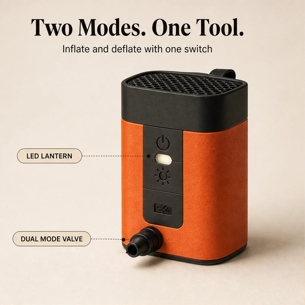 maviglow™ – Cordless USB-Rechargeable Mini Air Pump with LED Light  