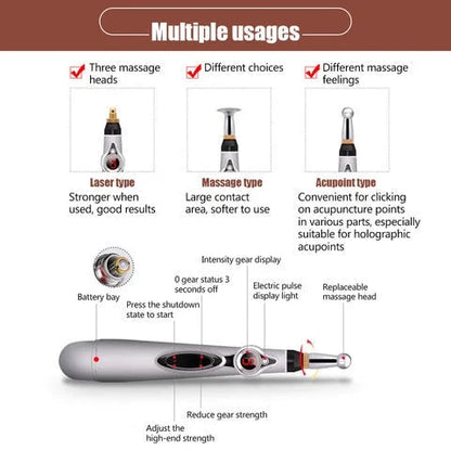 Massage electronic acupuncture pen