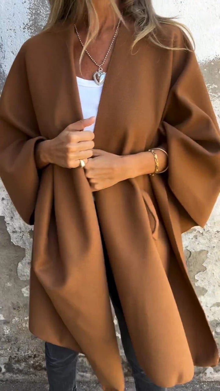 Casual V-neck Cape Jacket