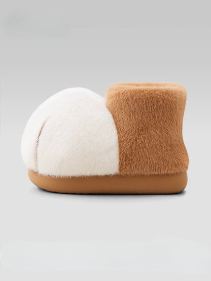 Cozy Big Cat Paw Slipper Cotton Boots Ultra-Soft Fleece-Lined Winter Booties