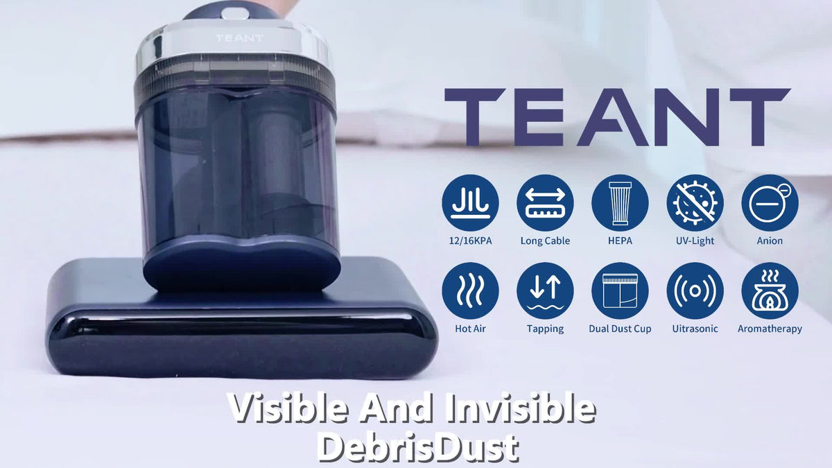 Teant Mattress Vacuum Cleaner with UV-C, HEPA Filter & 16,000Pa Suction