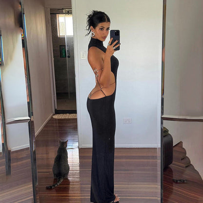 Noiréa™ Lace-Back Evening Dress