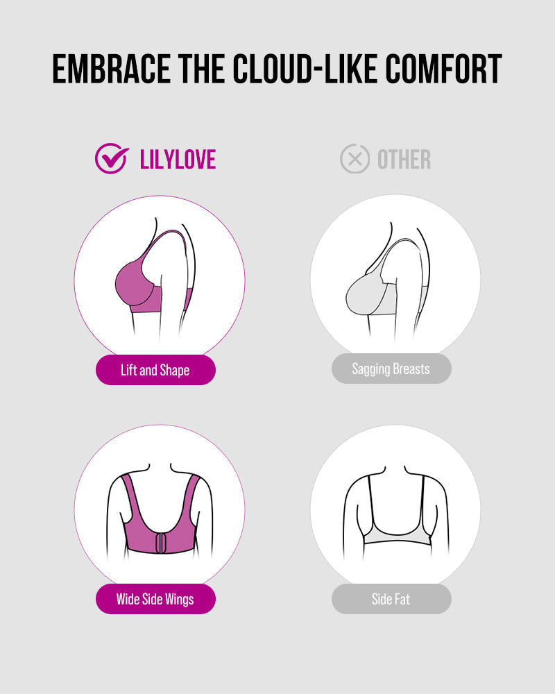 The RosyLift Support Bra - Rosy Lift, Full Cups, and Wireless Support + 50% OFF