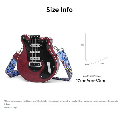 Y2k Style Vintage Guitar Shaped Bag For Girls