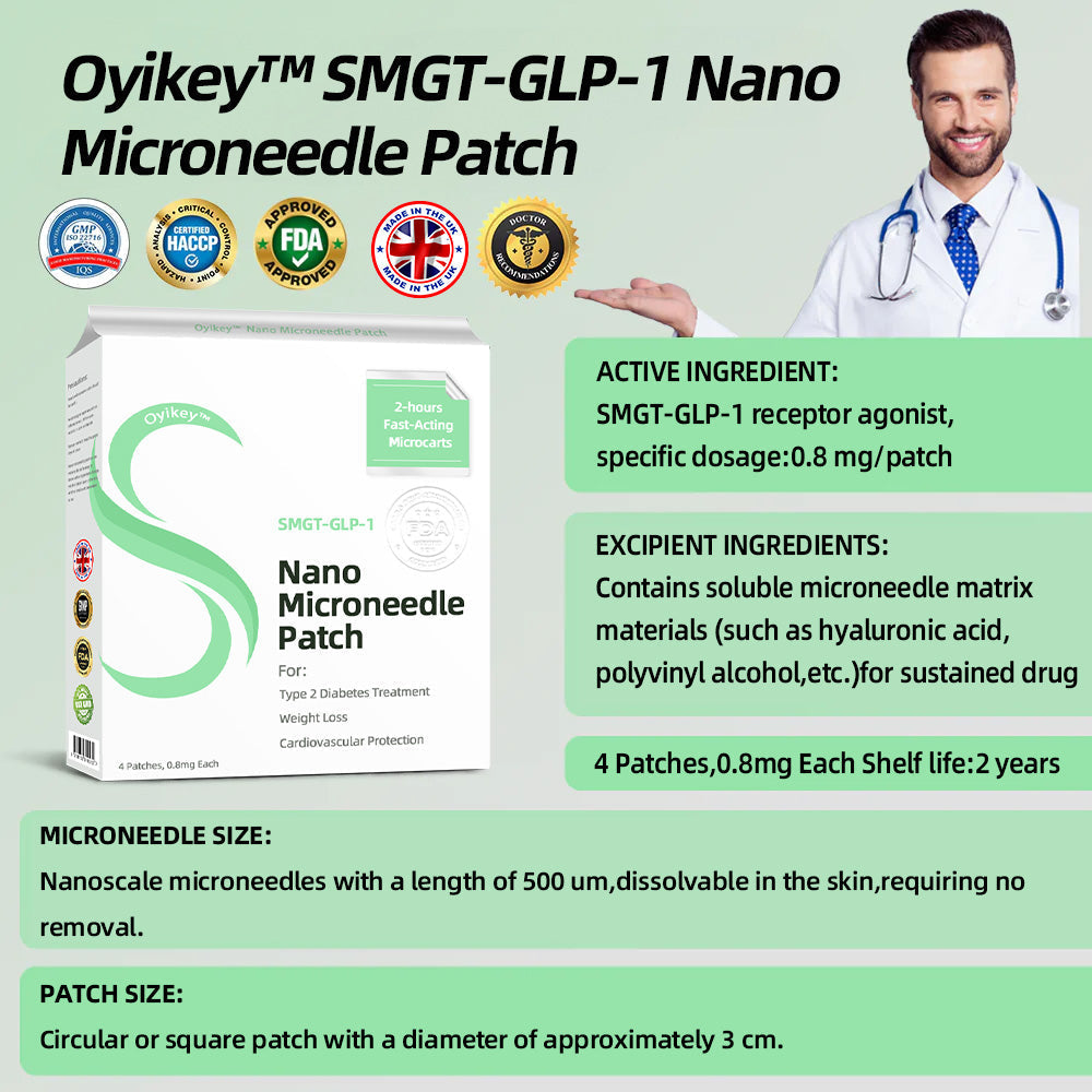 [See results in 7 days]🌲0yikey™ SMGT-GLP-1 Nano Microneedle Patch（Painless, long-lasting, addressing diabetes, obesity, and cardiovascular diseases）