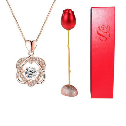 Eternal Rose with Surprise Necklace