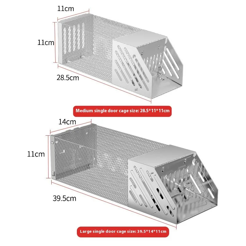 TrapGuard™ Medium Single-Door Rat Trap Cage – Humane & Effective Rodent Control