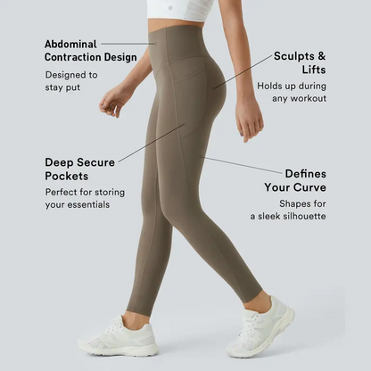 💥【Official Store】Alisanda® High Waisted Waist Shaping Pocket Shaping Training Leggings-cs