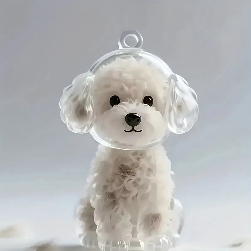 Dog Hair Memorial Keepsake Keychain