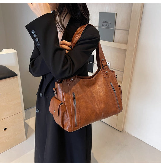 LuxeCarry™ - Leather Handbag