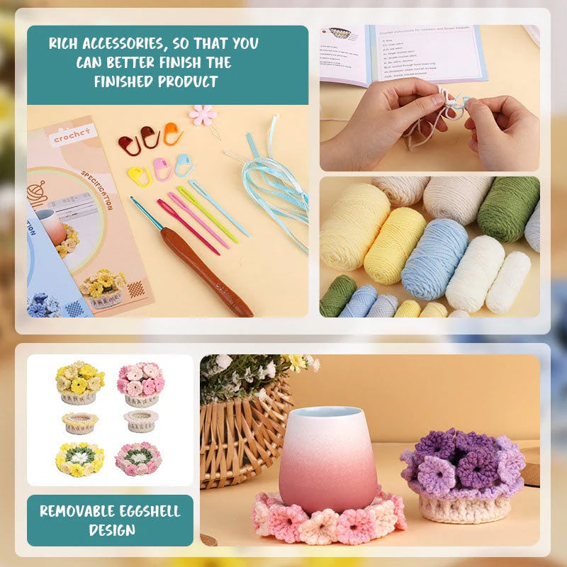 🎁Handmade DIY Lily Of The Valley Coasters-Buy And Get A Free Tutorial Book