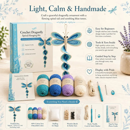 Beginner Crochet Spiral Hanging Garden Animal Decor DIY Kit