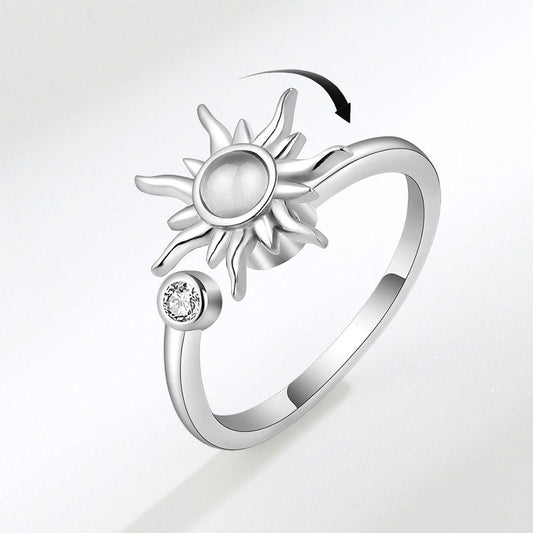 Adjustable Anxiety Sun Ring l Gold