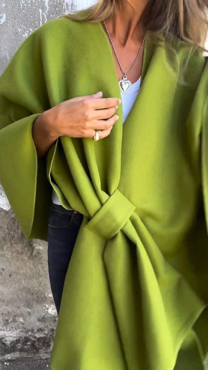 Casual V-neck Cape Jacket