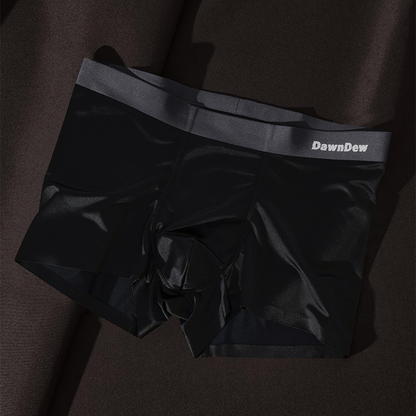 Elegant Silk Men's Ice Silk Underwear Mulberry Silk Antimicrobial Men's Boxer Briefs