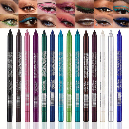 Maviglow™ – 14-Color Waterproof Metallic Gel Eyeliner Set 