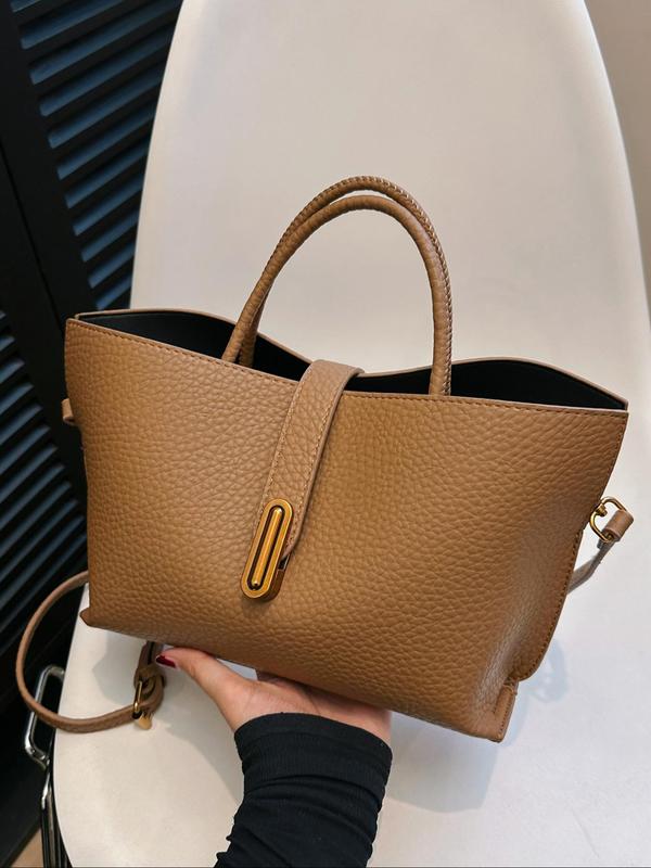 Women's Elegant Solid Color French Style Handbag