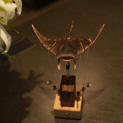 WaveWings - Animated Wooden Manta Sculpture