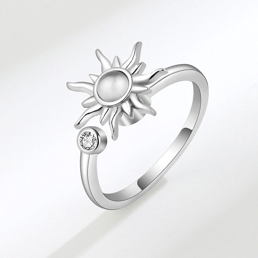 Adjustable Anxiety Sun Ring l Gold