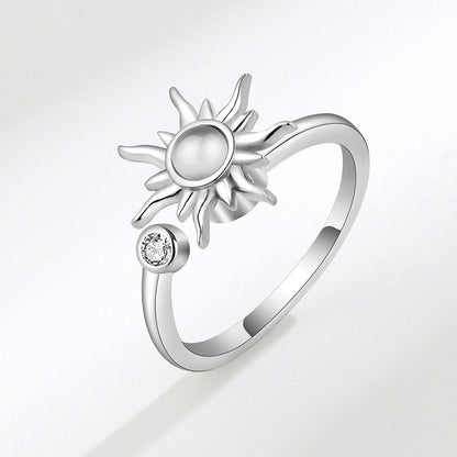 Adjustable Anxiety Sun Ring l Gold