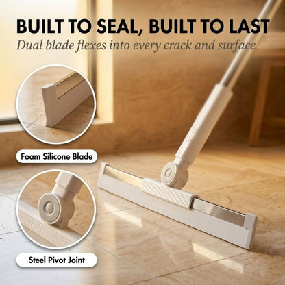 Pivora™ – 180° Pivot Head Telescoping Floor & Window Squeegee Broom + 50% OFF