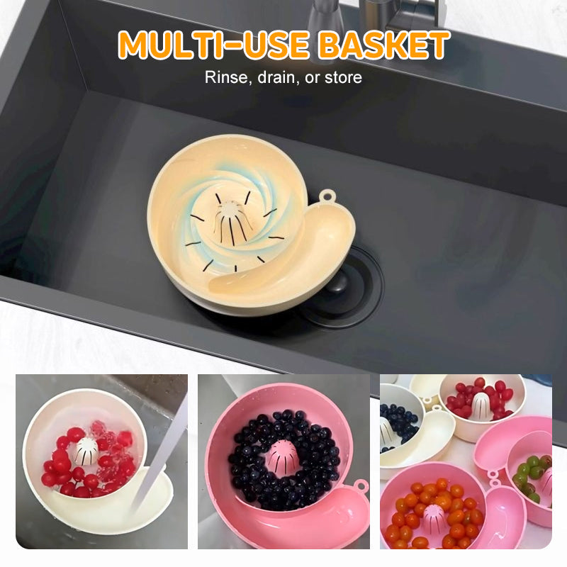 Liriox — Automatic Snail-Shaped Fruit and Vegetable Washing Basket
