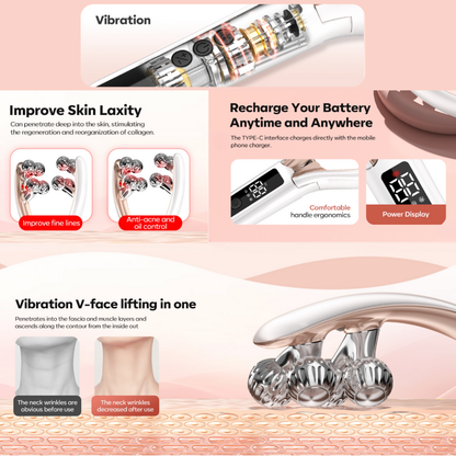 ✨Wireless Facial Massager – Portable Rechargeable Skin Lifting & Puffiness Reducer