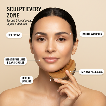 Veluna™ – Ultra-Soft Lymphatic Drainage Brush for Face Sculpting & De-Puffing + 50% OFF