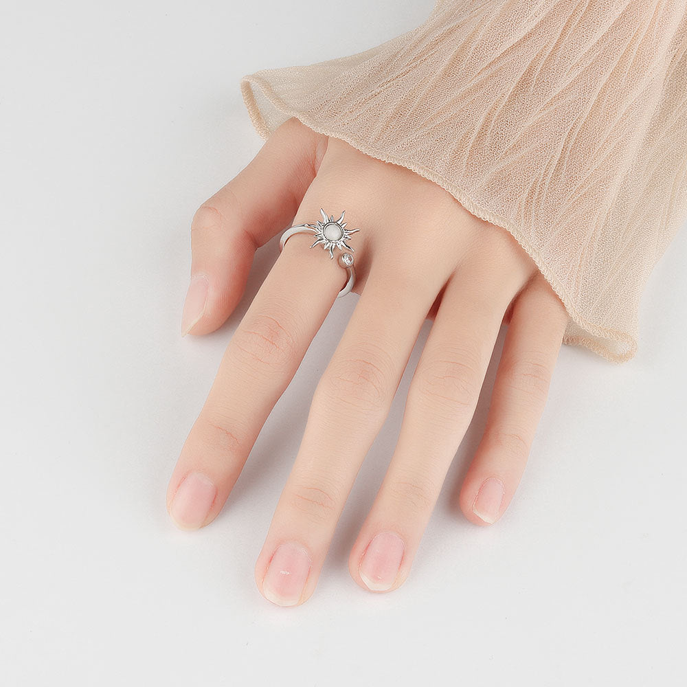 Adjustable Anxiety Sun Ring l Gold
