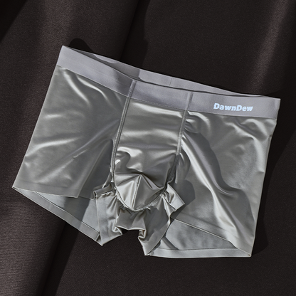 Elegant Silk Men's Ice Silk Underwear Mulberry Silk Antimicrobial Men's Boxer Briefs