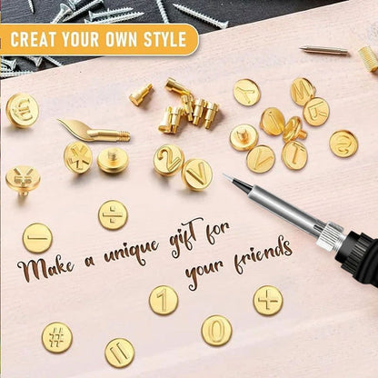 26 Letters Copper Mold-DIY Wood Burning/Carving Set