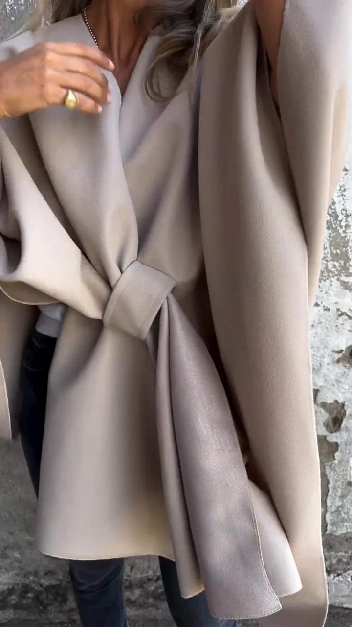 Casual V-neck Cape Jacket
