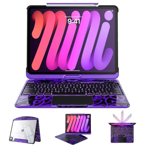 Transparent 360° Rotating Wireless Keyboard Case for iPad Pro 11-inch