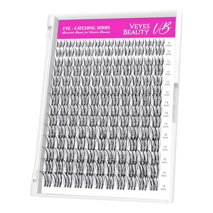 Eye-Catching Series Individual Cluster False Eyelashes 8-18mm