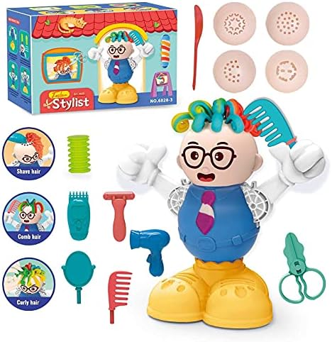Cuts Stylist Hair Salon Tools Playset, Color Dough Sets