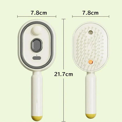Rechargeable Hair Straightener Brush with Detangling Comb