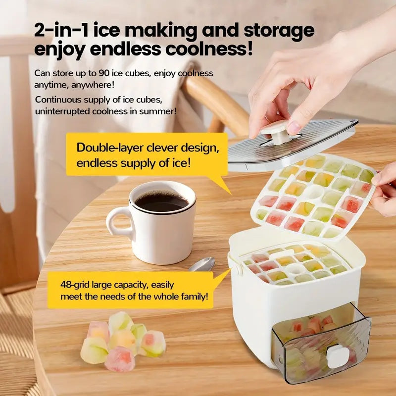 ☀️Summer Hot Sale 50%OFF🧊Portable Ice Maker with Lid and Storage Box